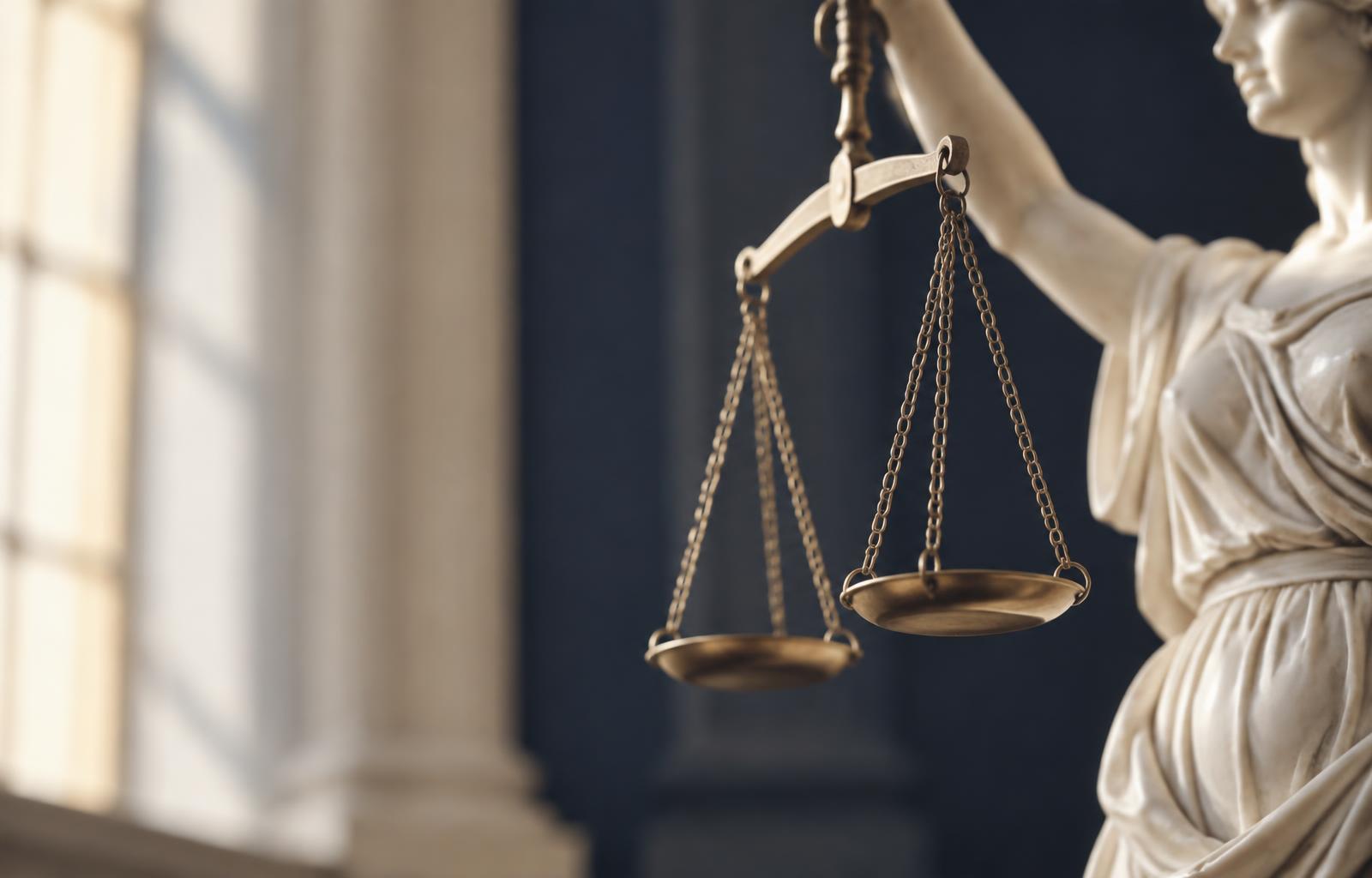 Vrouwe Justitia met weegschaal — symbool van het jeugdstrafrecht